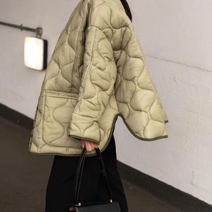 The Frankie Shop Teddy Quilted Moss Green Jacket
